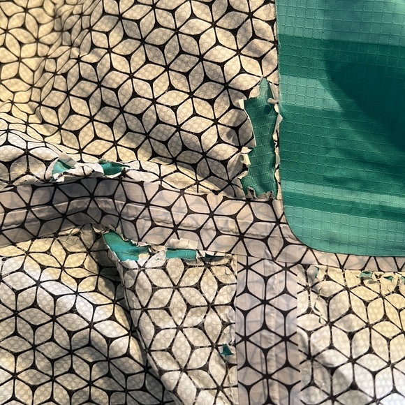 Mountain hardwear rain jacket shell green full zip READ water resistant small - Picture 10 of 15